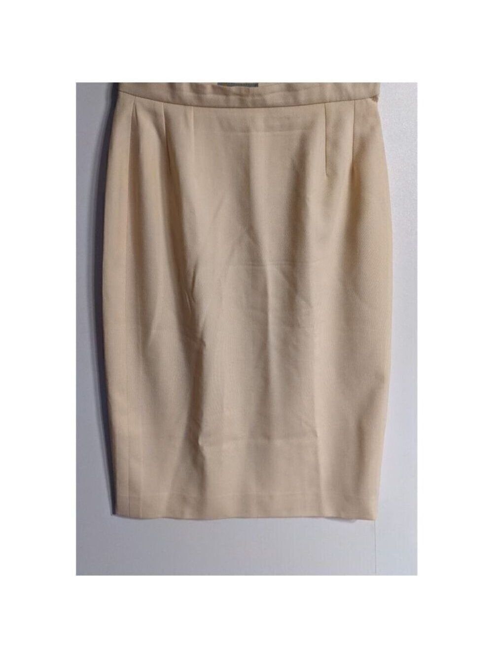 Vintage Aquascutum | Wool Pencil Skirt in Cream